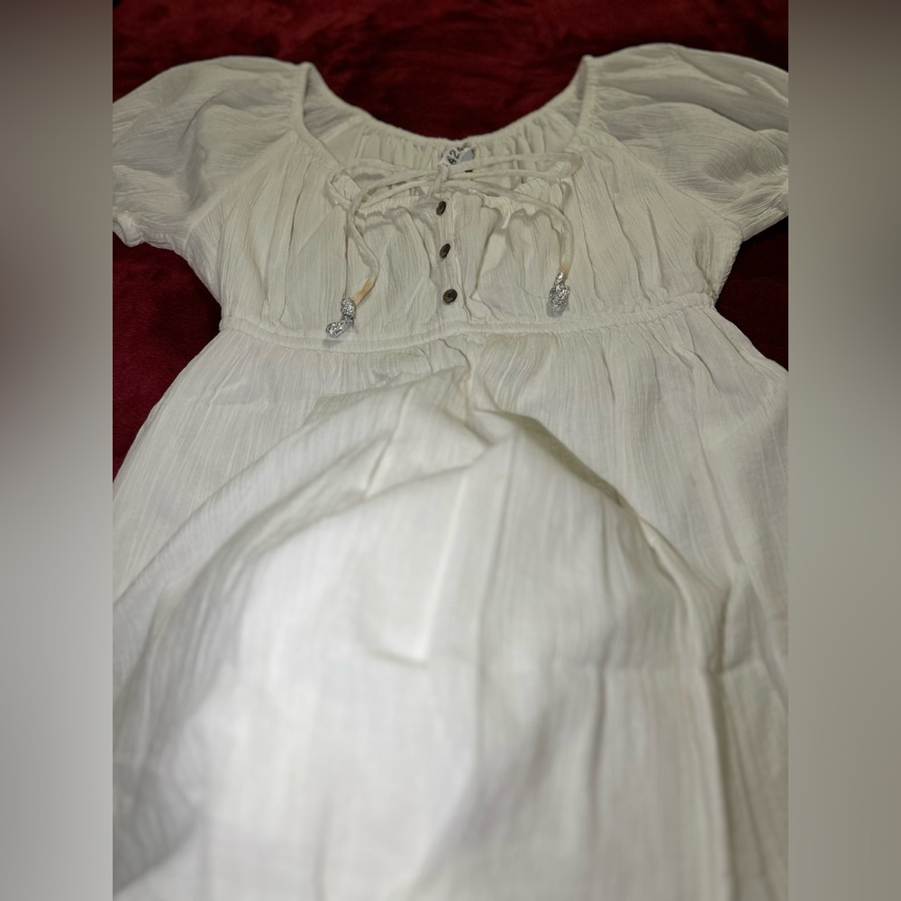 Ladies GAP White Baby Doll Shirt (M)
